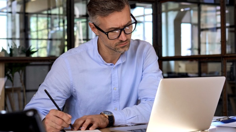 Man working at desk