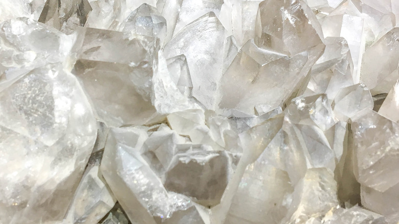 collection of clear quartz