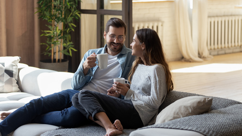 couple on sofa