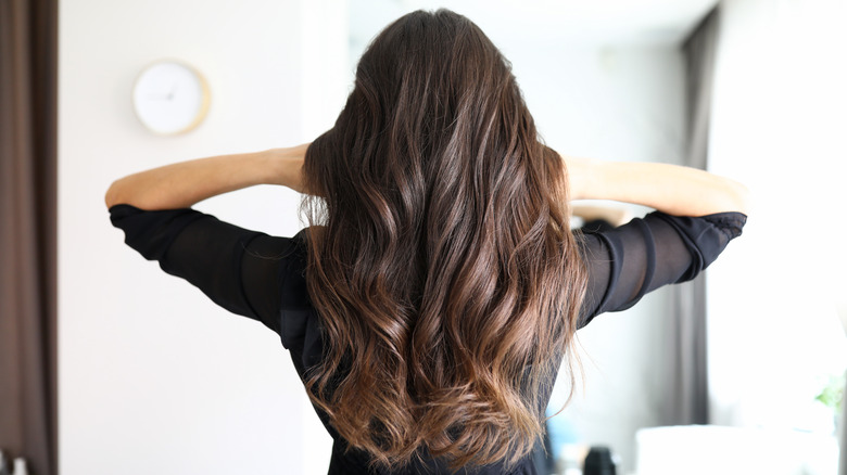 Bouncy curly hair