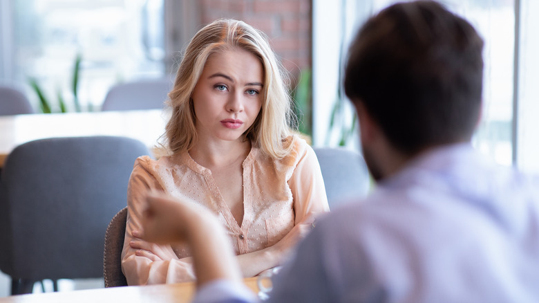 girl not happy with date