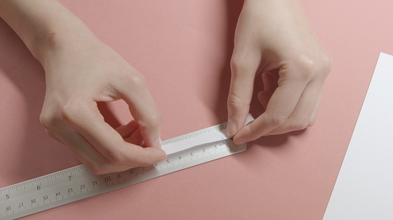 Measuring ribbon with ruler 