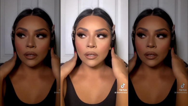 Woman wearing soft glam makeup