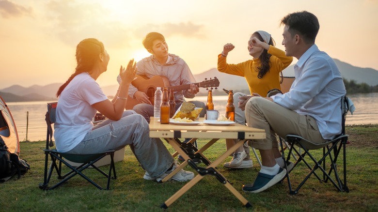 Group of people camping