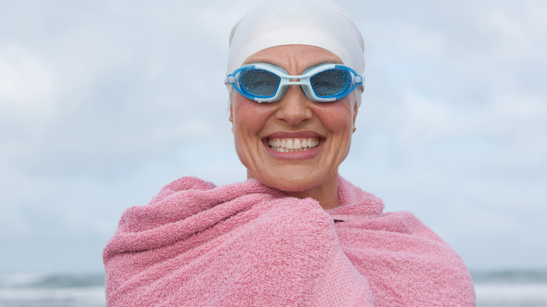 woman swimming