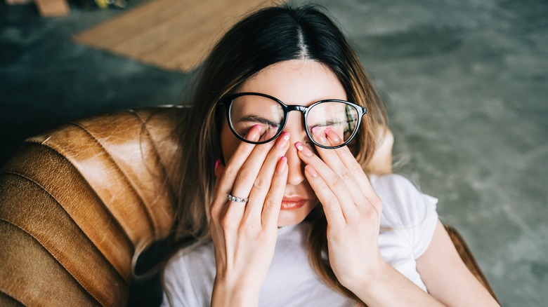 exhausted woman