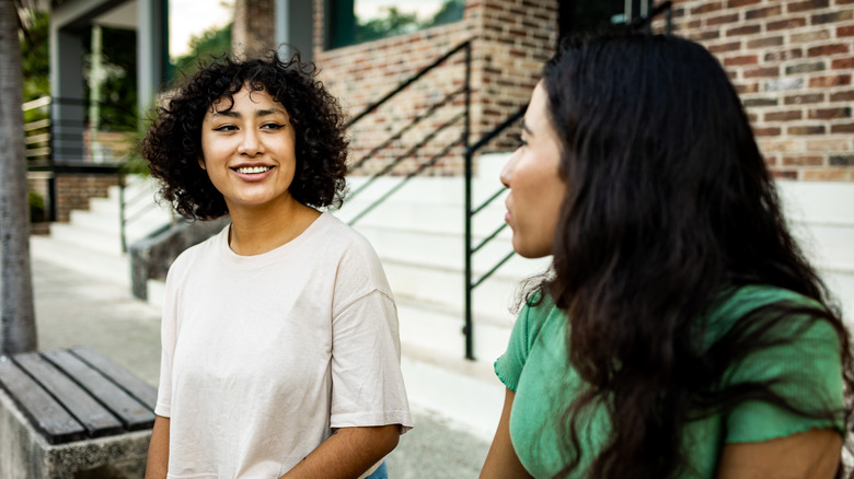 women talking