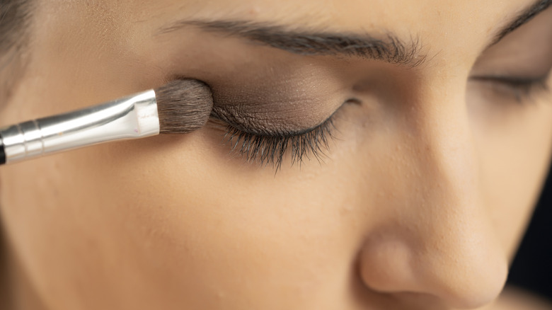 Close-up of smokey eyeshadow