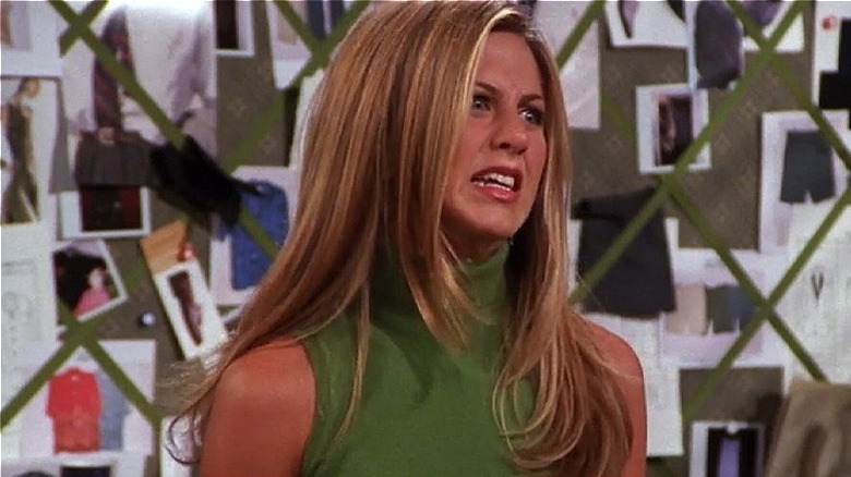 Rachel Green in sleeveless turtleneck