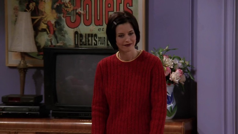 Monica in a cozy sweater