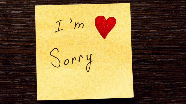i'm sorry note