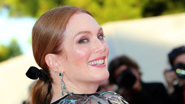 Julianne Moore with a bow