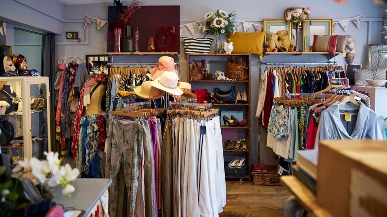 Interior of a consignment shop