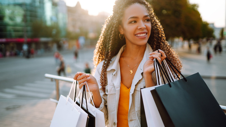 Woman with shopping bags