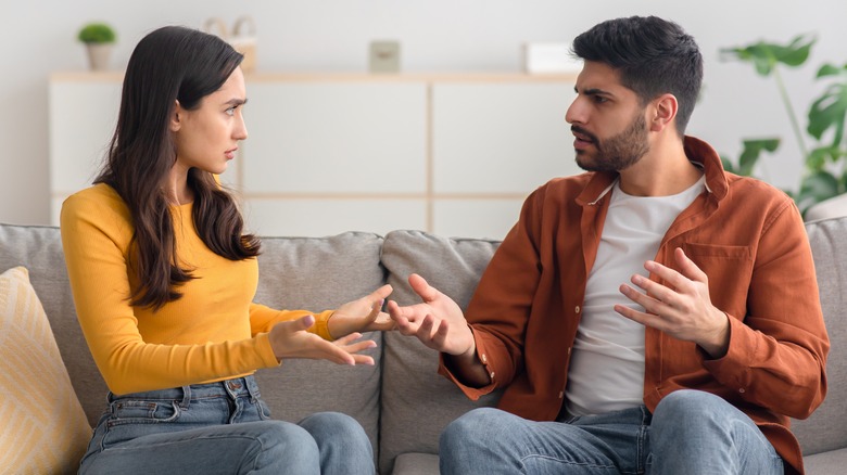 young couple arguing