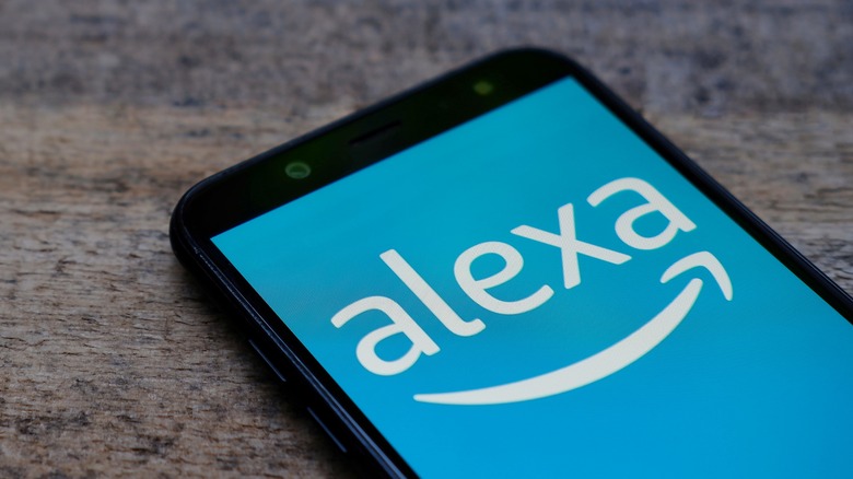 Amazon Alexa app screen on cellphone