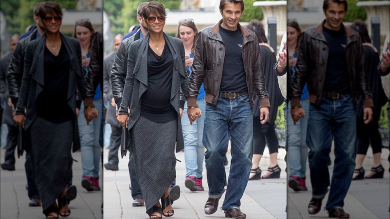 Halle Berry, Olivier Martinez out walking 