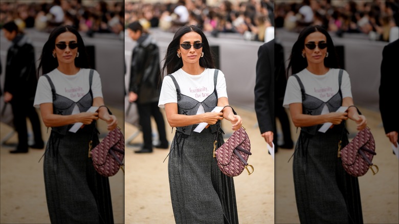 woman wearing cat-eye glasses