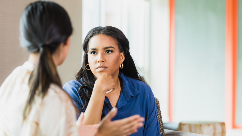 Women talking