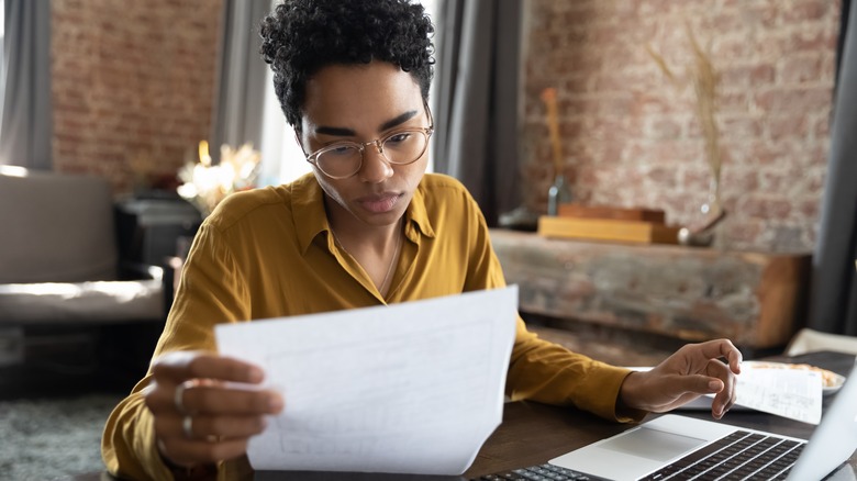 woman making plans at computer