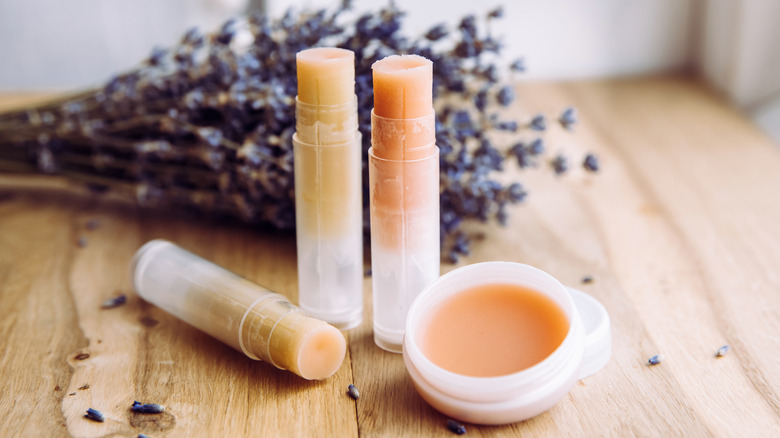 Lip balms and lavender