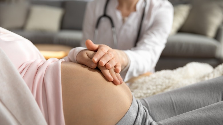 pregnant woman at the doctor's office