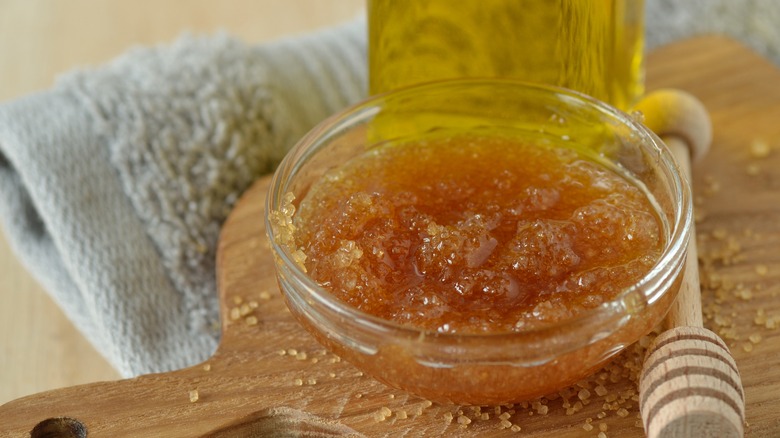 Homemade lip scrub