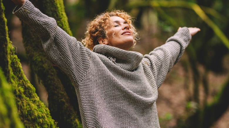 woman in nature