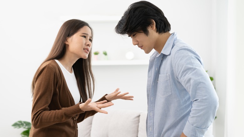 Couple arguing with each other