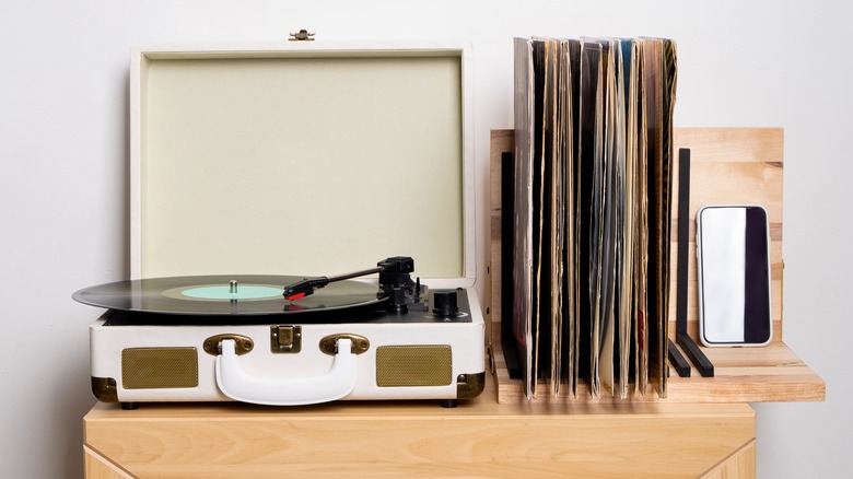 Record player and vinyl collection