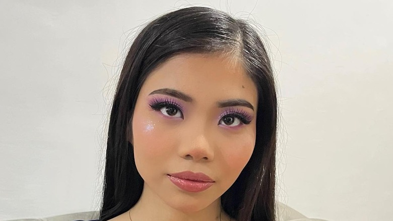 Monochromatic purple makeup