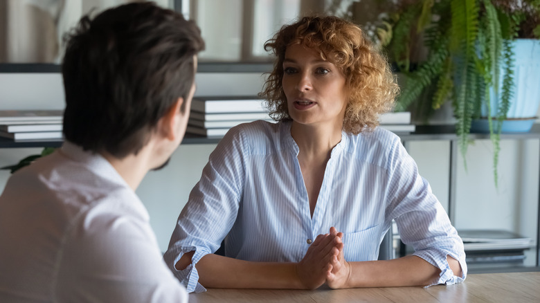 Couple having serious talk