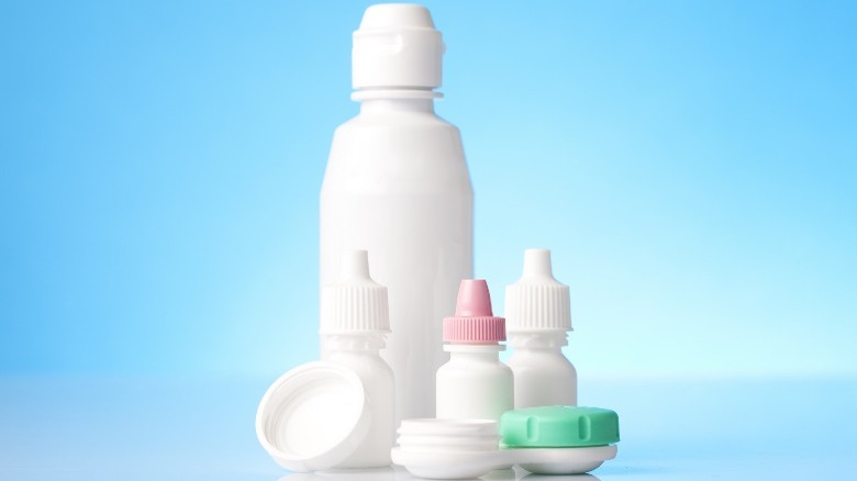 Contact lens solution bottles