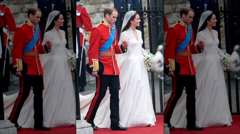 Kate Middleton wearing wedding gown