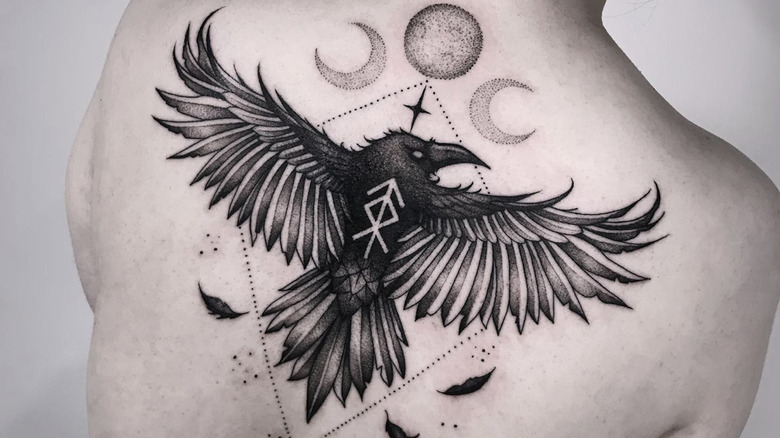 Crow Tattoo Wisdom Love Family Or Even Bad Luck And Death