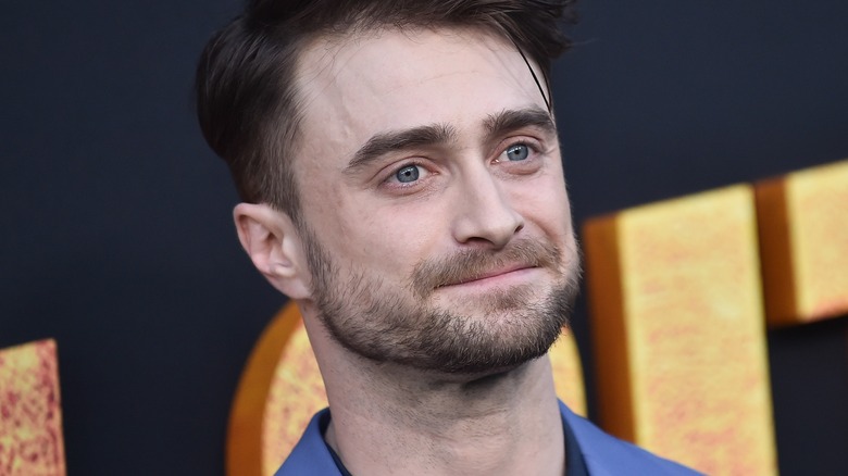 Daniel Radcliffe in blue shirt