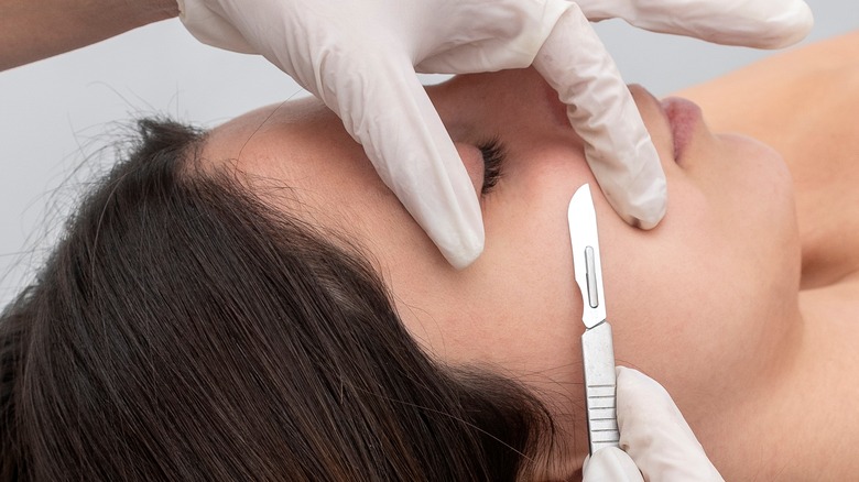 inside a dermaplaning session