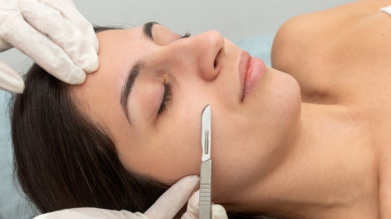inside a dermaplaning session
