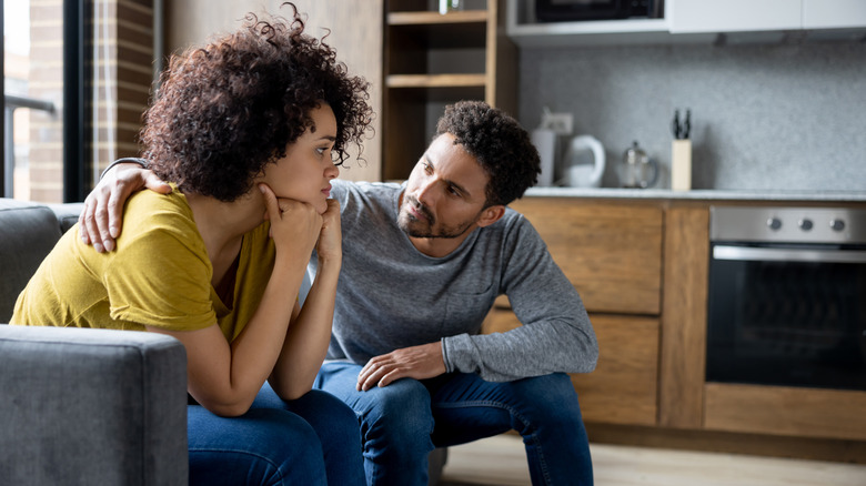 Couple having a conversation