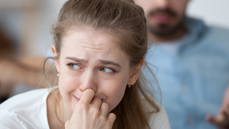 woman crying