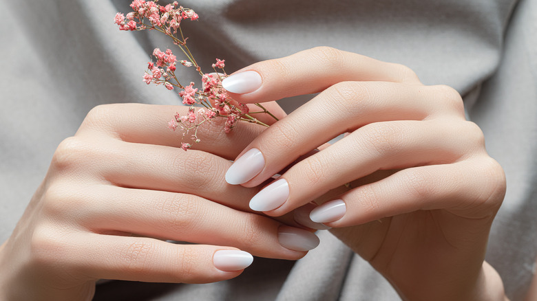 Woman with manicure