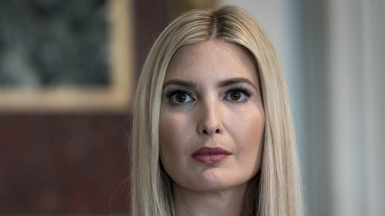 Ivanka Trump with matte lipstick at the White House in August 2020