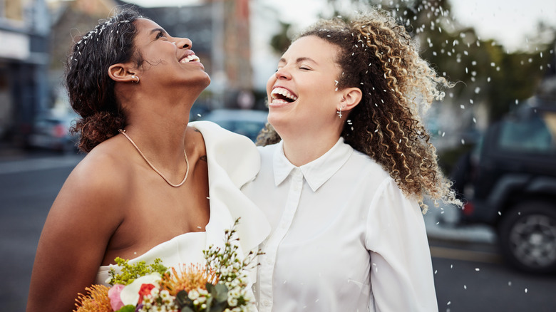 Two brides marry