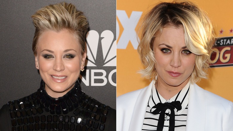 Kaley Cuoco with short hair