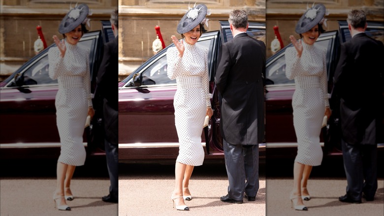 Princess Kate waves to onlookers