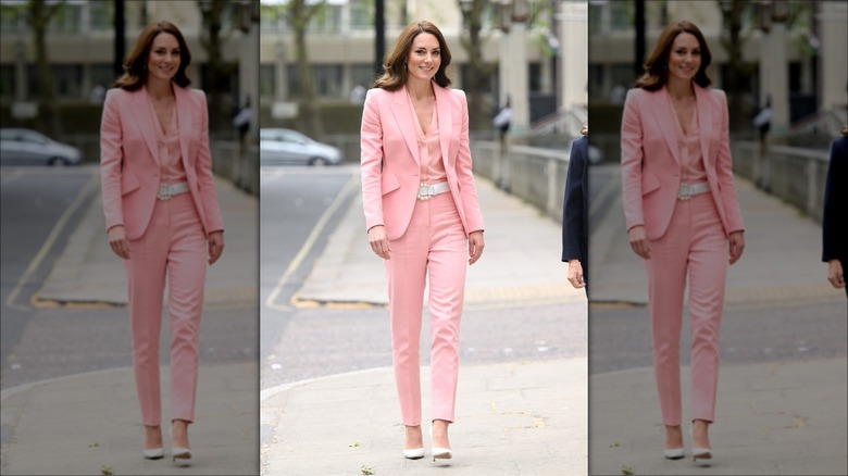 Kate Middleton wearing Alexander McQueen suit