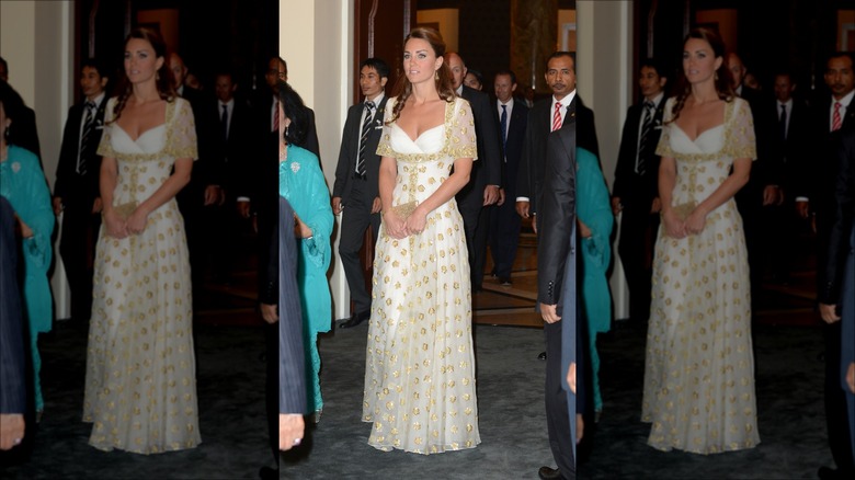 Kate Middleton wearing Alexander McQueen gown
