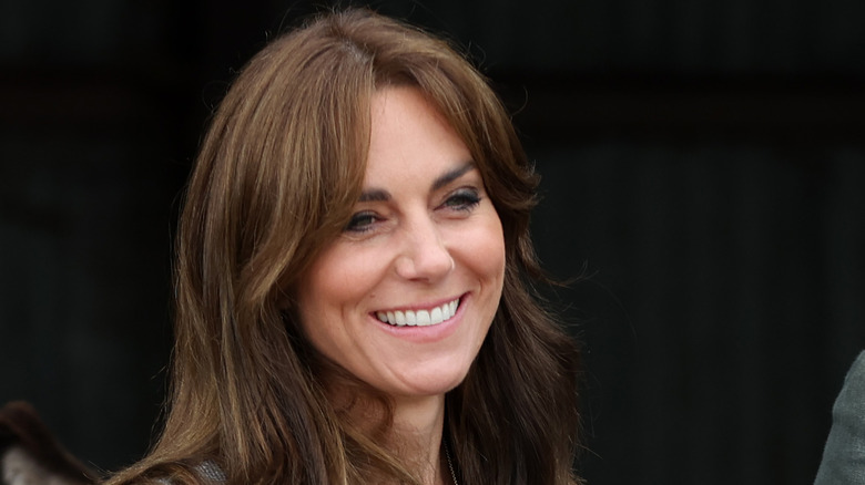 Kate Middleton with curtain bangs