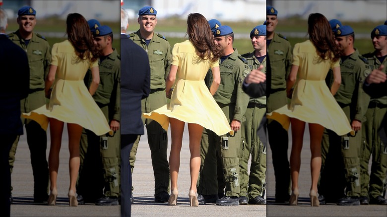 Kate Middleton short yellow dress