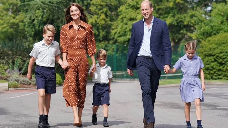 Kate Middleton smiling with family